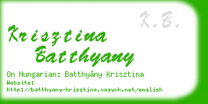 krisztina batthyany business card
